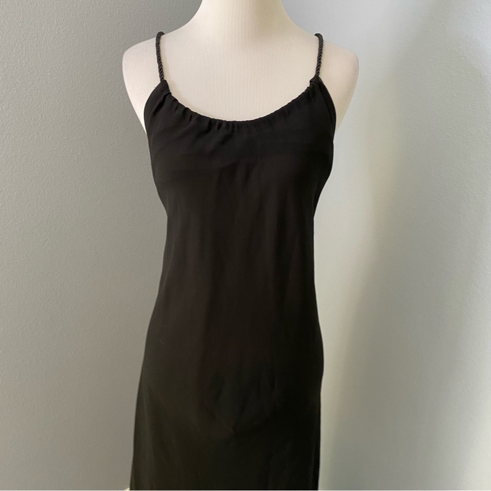 Victorias Secret Black Maxi Gown Tassel Rope Pace zip Back 4 - Picture 6 of 15